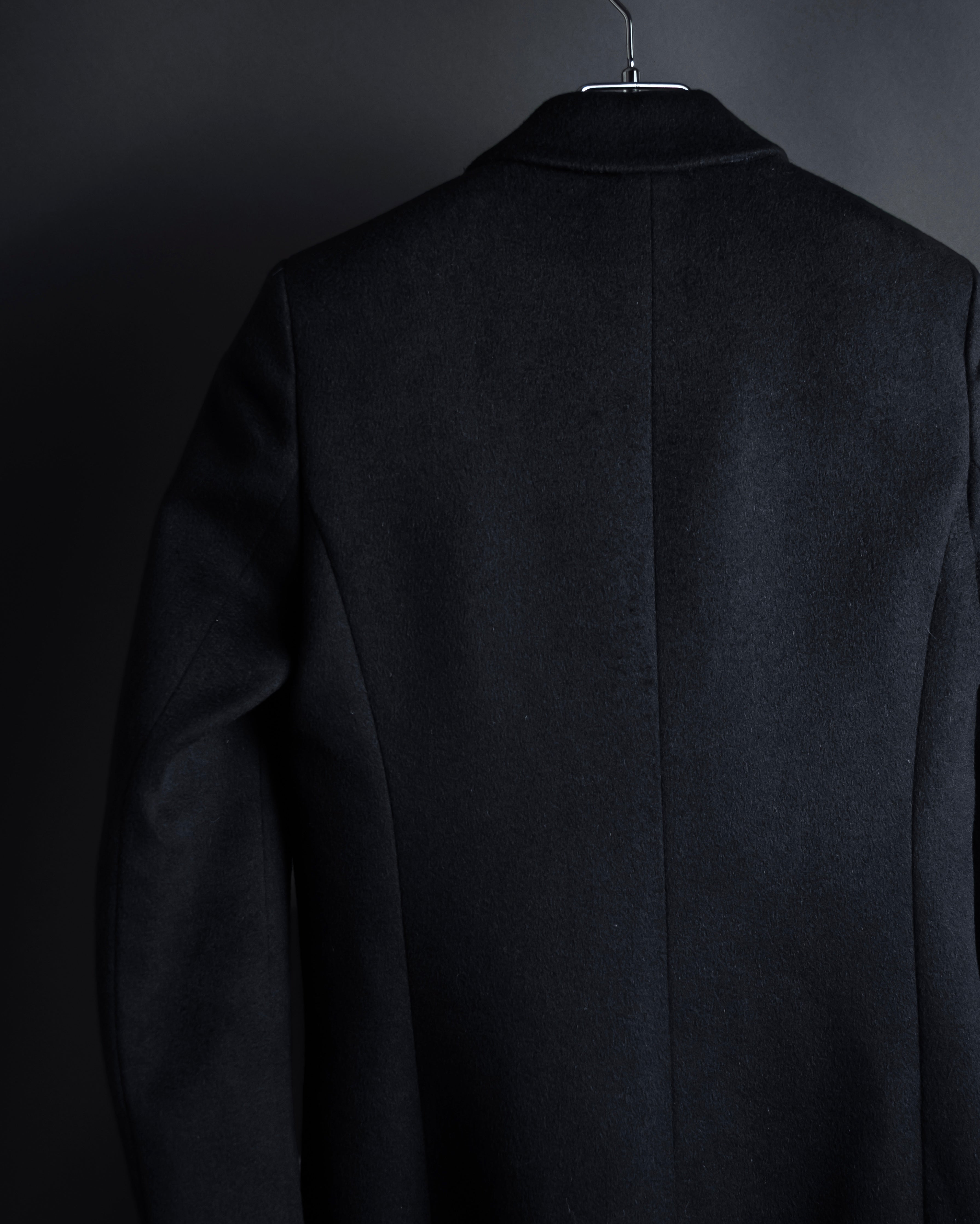 "GUCCI" Michele period linear silhouette wool chester coat