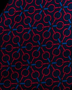 "HERMES" Geometric pattern silk necktie