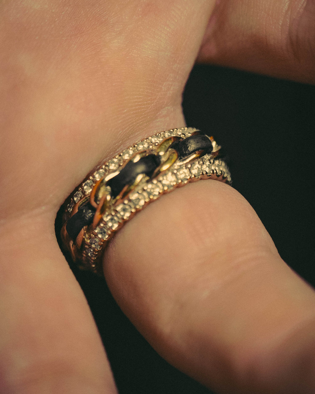 -SPECIAL- "CHANEL" Embellished costume jewelry ring