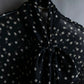 "Saint Laurent Paris 2020"
Ribbon detail polka dot pattern sheer shirt