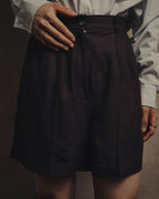-SPECIAL- “DRIES VAN NOTEN” 90’s–00’s Rayon linen tailored long jacket and shorts set up