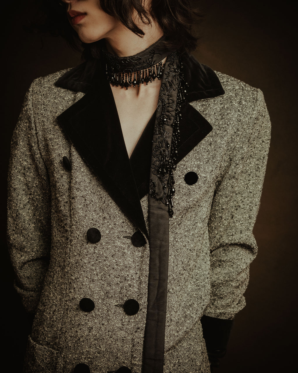 –SPECIAL– "DRIES VAN NOTEN"
2008-2014 Beaded fringe tie choker collar