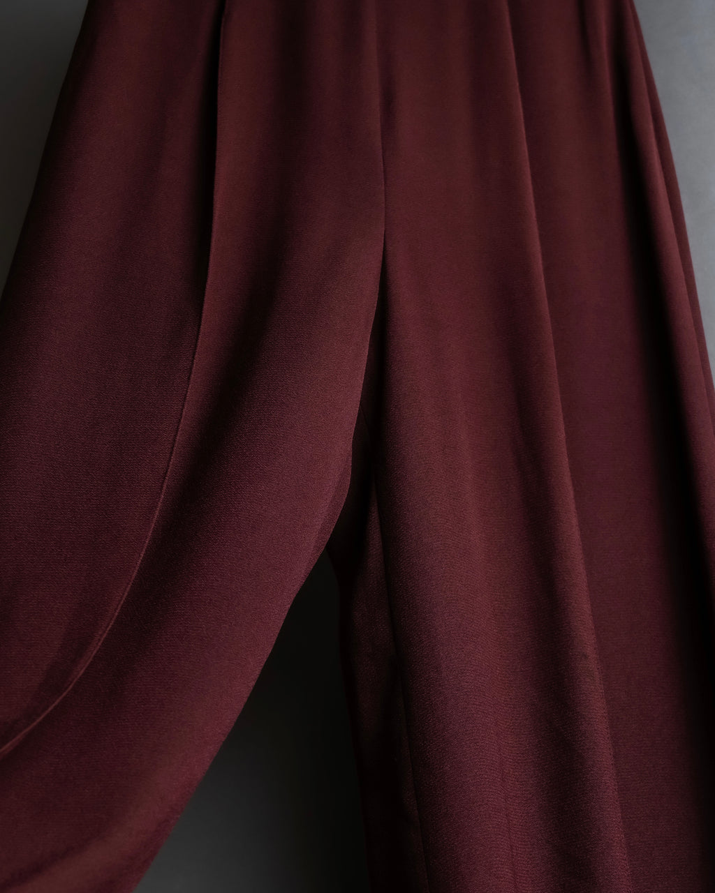 "JEAN PAUL GAULTIER" Beautiful drape burgundy wide slacks