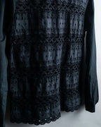 "tricot COMME desGARCONS" Playful fabric Feminine cotton cardigan