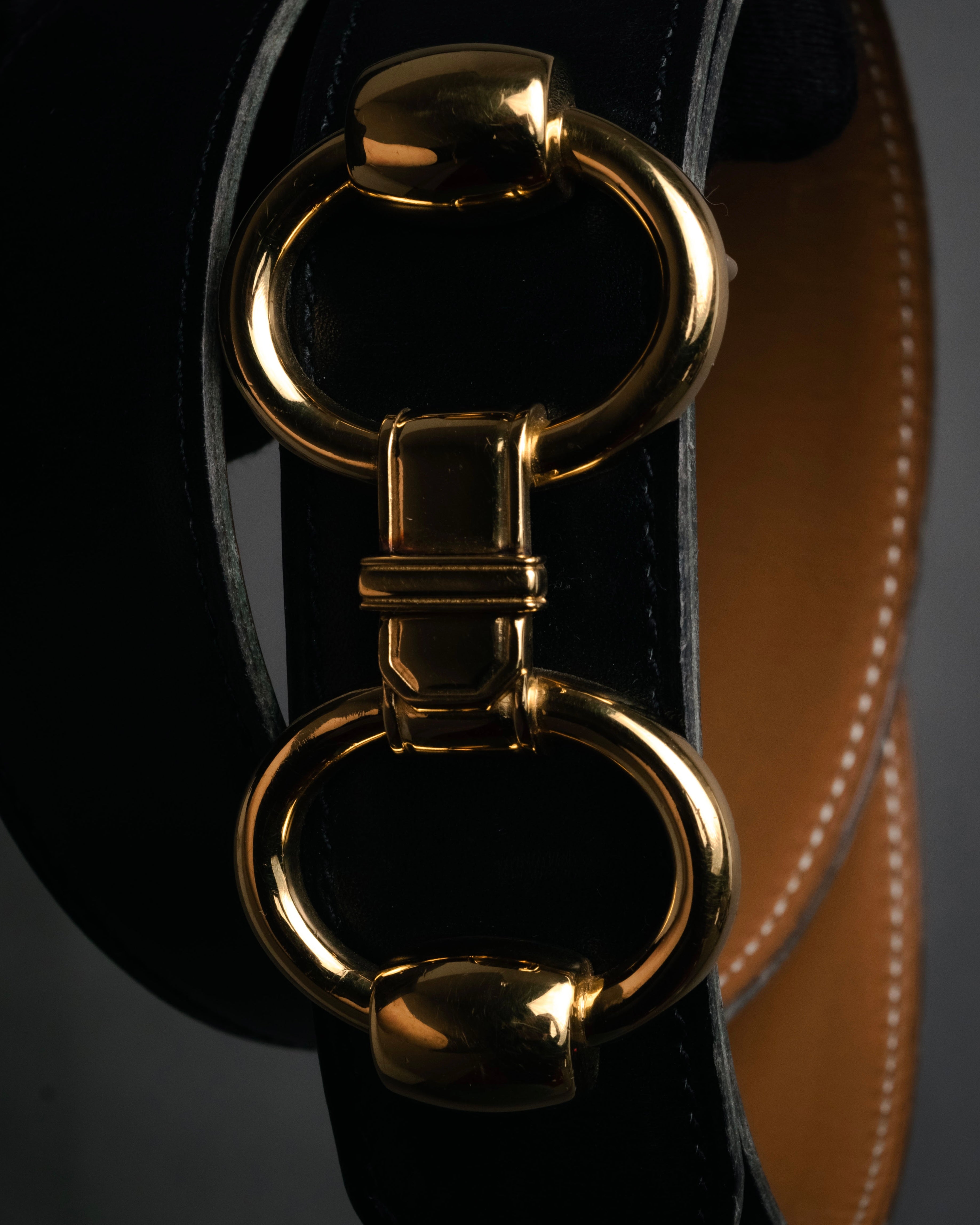 “HERMÈS” 90’s Horsebit leather belt