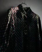 “DRIES VAN NOTEN” 2010’s Circle motif velvet shirt