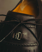 "Salvatore Ferragamo" 90's-00's Kiltie fringe leather derby shoes