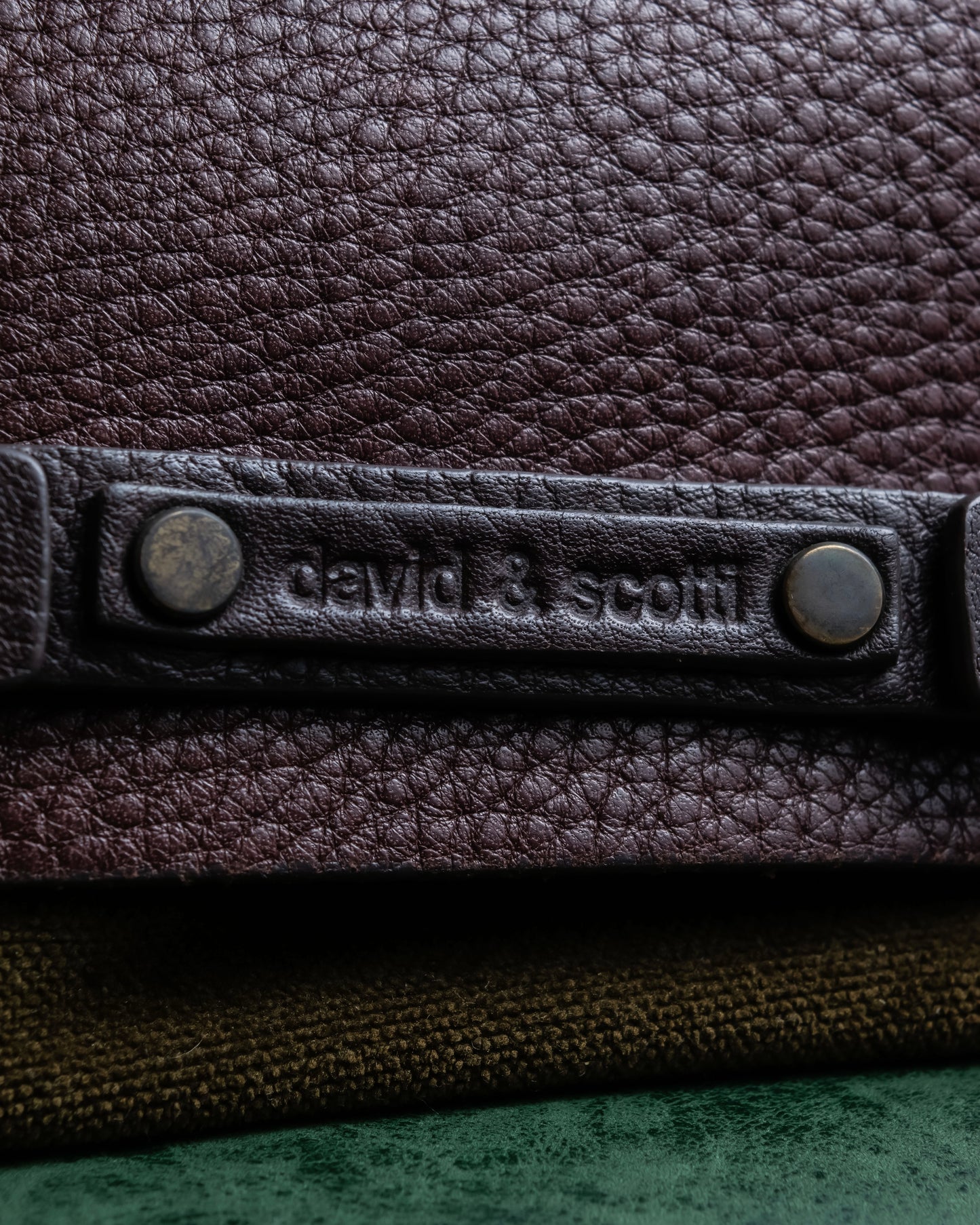 "DAVID&SCOTTI" Buckle design combination material one handle bag