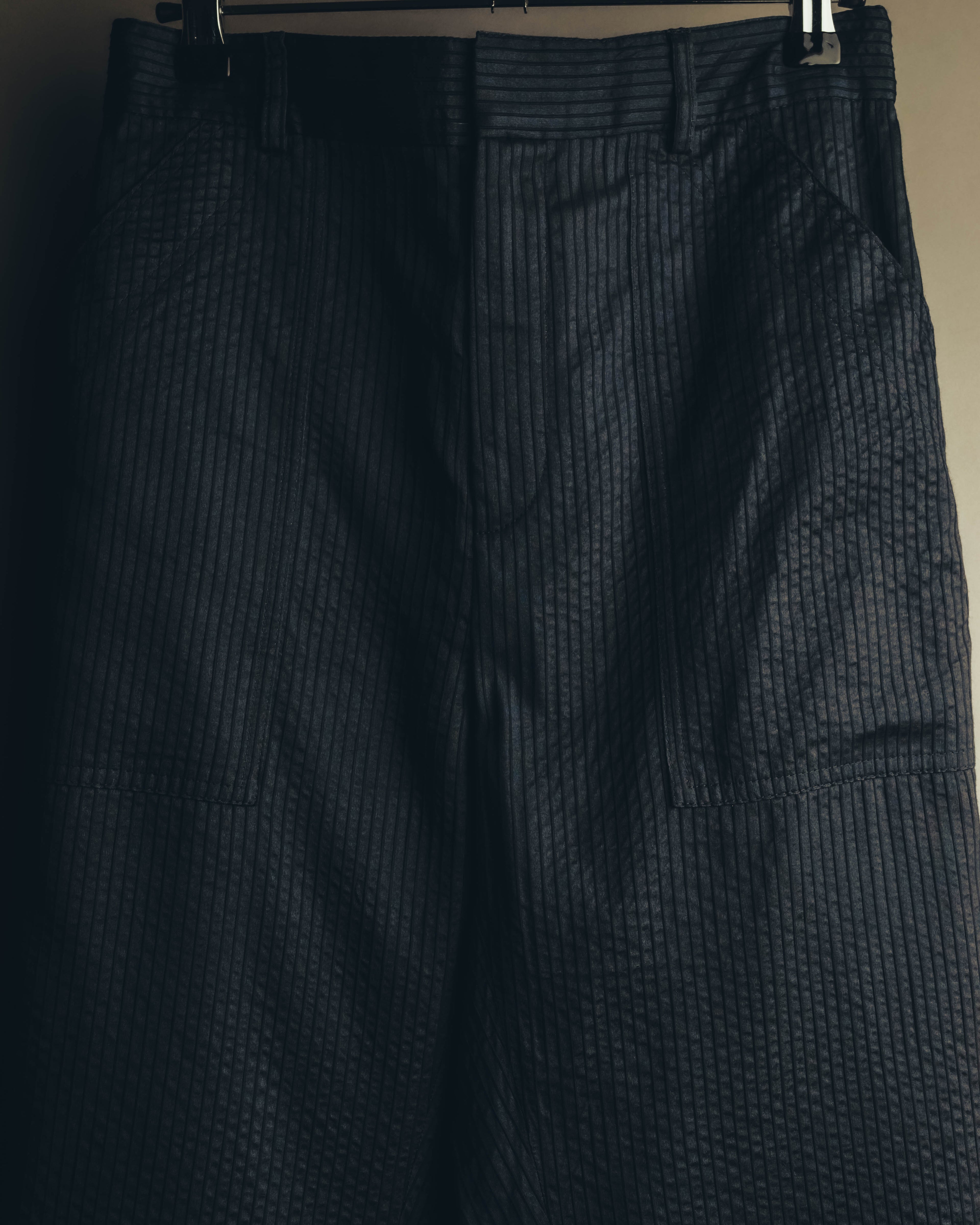 "Christian Dior" 20's Sheer striped silk cotton wide-leg trousers