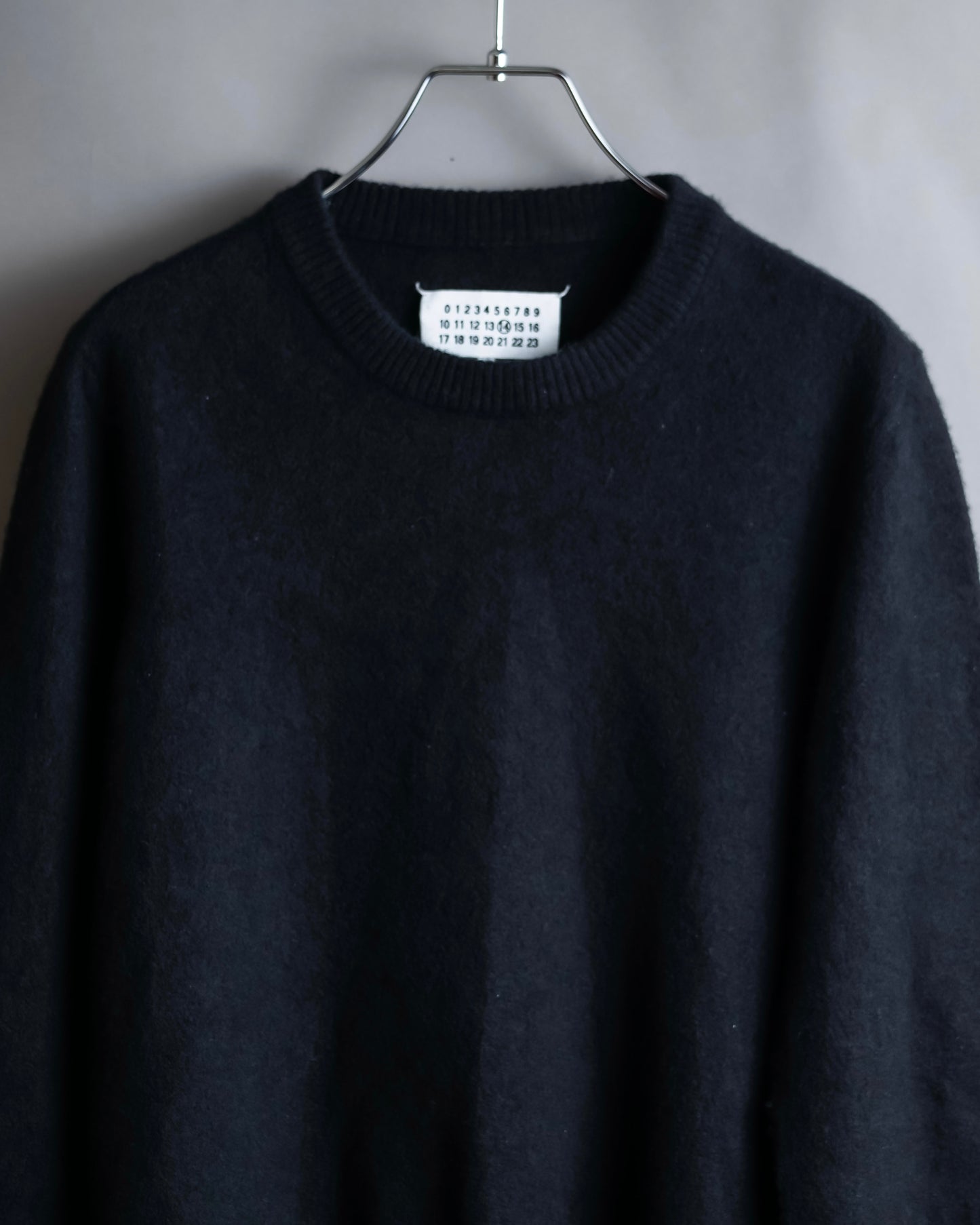 "MAISON MARGIELA" Leather elbow patch design wool knit