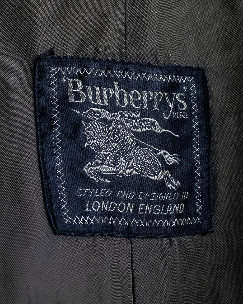 "BURBERRYS" Fine check pattern herringbone coat