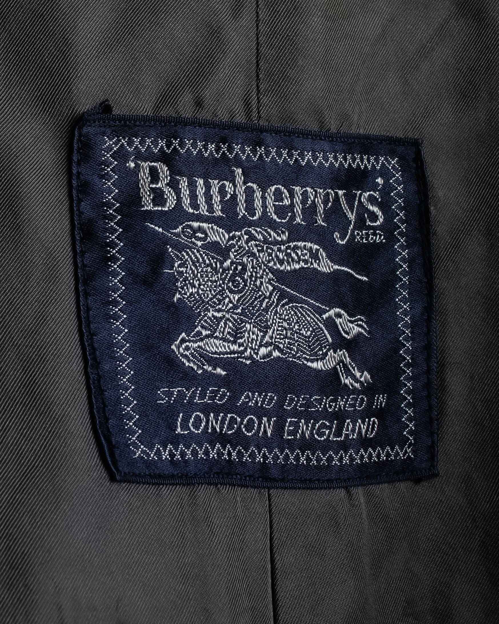 "BURBERRYS" Fine check pattern herringbone coat