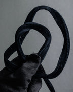 "Salvatore Ferragamo" Antique jewelry motif design velvet shoulder bag