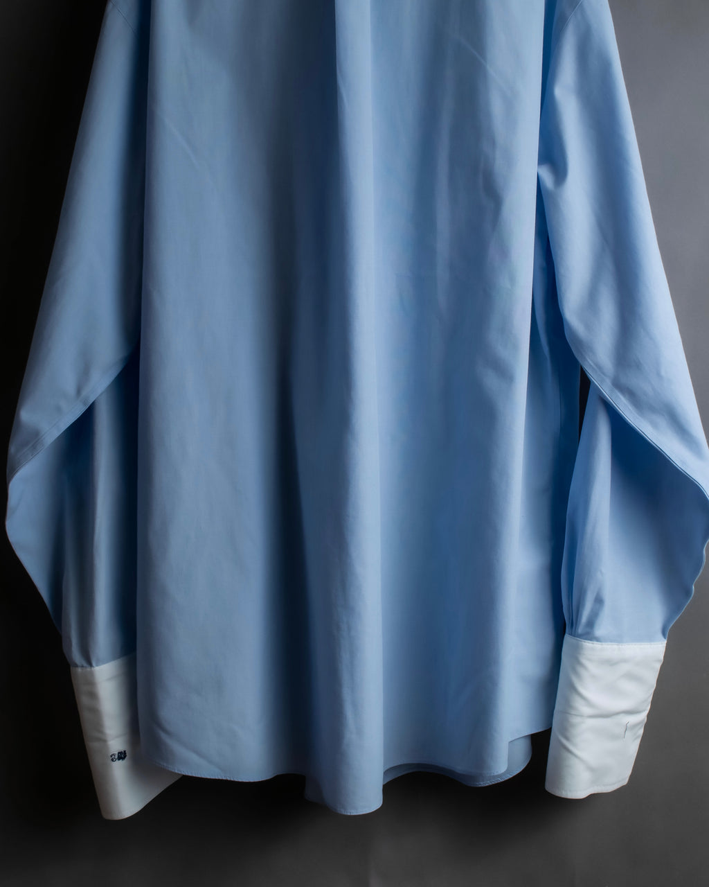 "BROOKS BROTHERS" Large cuffs design cleric oversized shirt