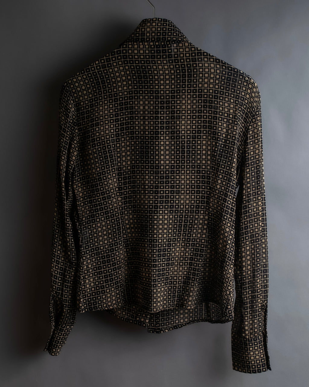 "FENDI" Geometric pattern logo printed shirt