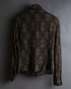 "FENDI" Geometric pattern logo printed shirt