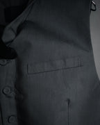 “PRADA” 2012SS poplin minimalist tailored gilet