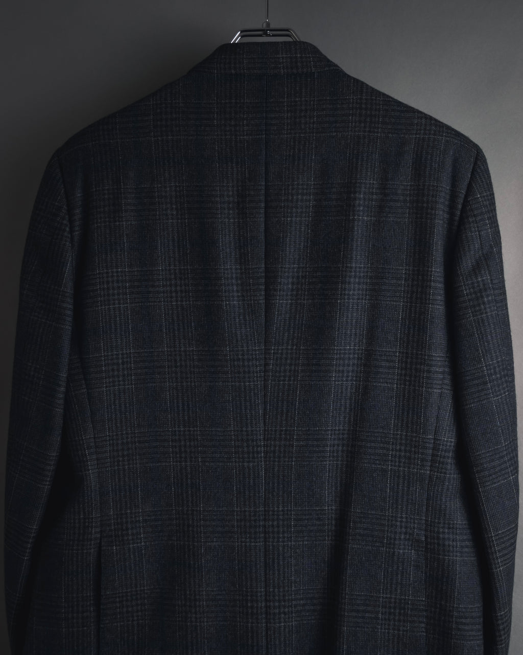 "BALENCIAGA" 90’s Cashmere blend glen check double-breasted blazer