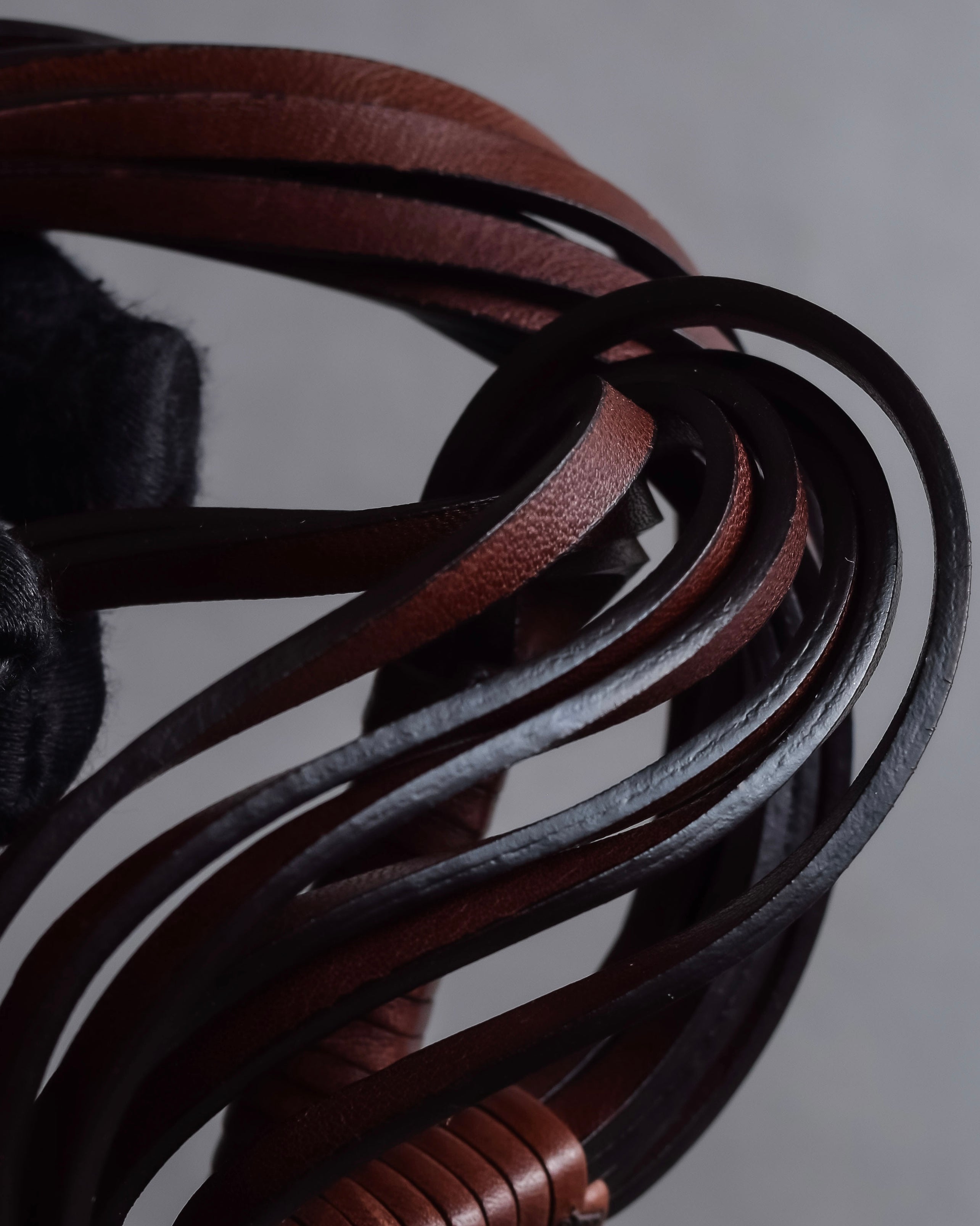 "CELINE" Bundled wrap leather layered belt