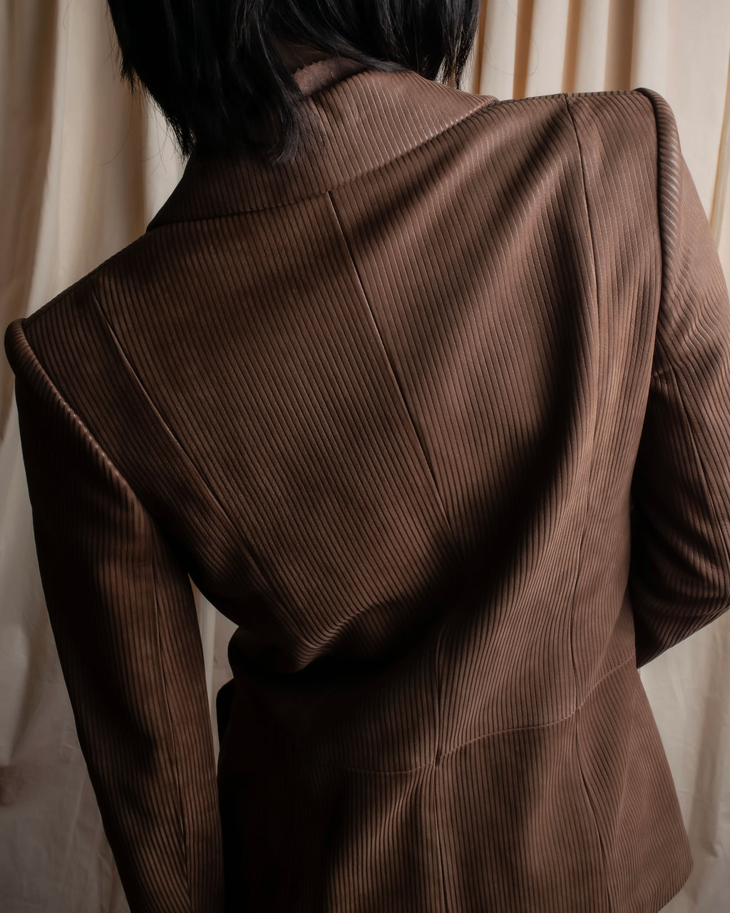 "LOEWE" Three-dimensional ribbed lamb leather set up