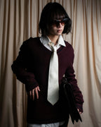 "COMME des GARCONS HOMME PLUS" Beautiful glossy cupra white necktie