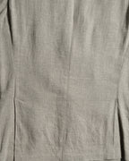 HERMES/ Pure Linen Oversized Single Breasted Tailored Jacket Beige