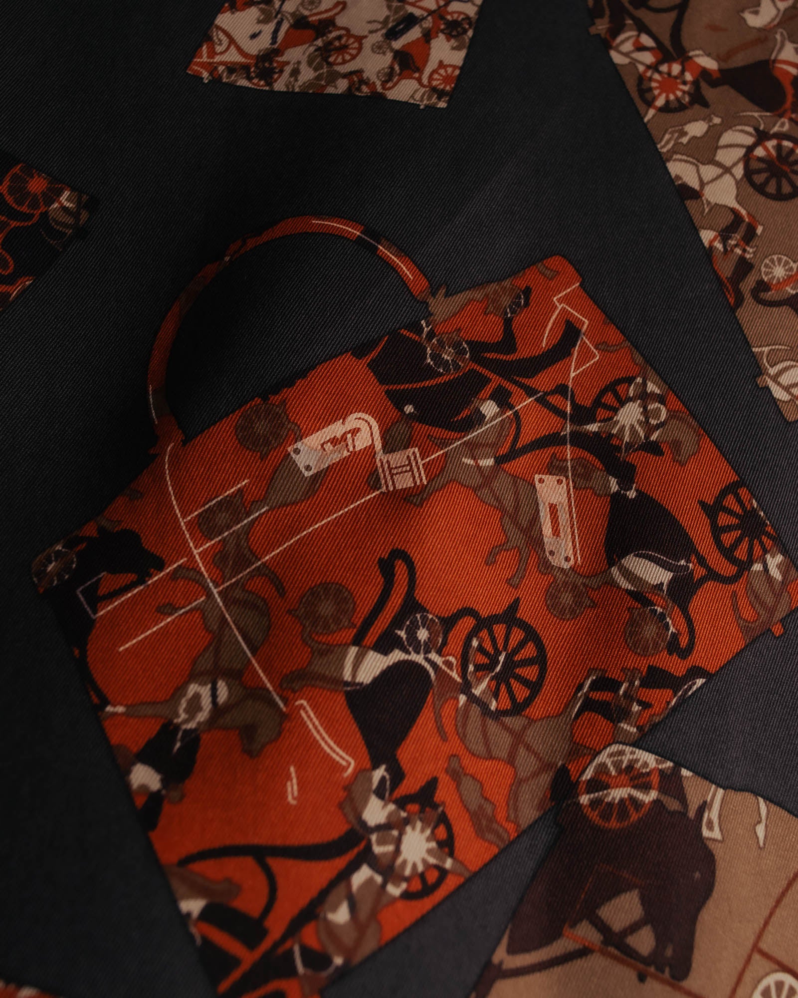 “Hermès” 2007 Kelly en calèche silk scarf