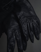 -SPECIAL- "HERMES" 90's Astrakhan combination leather gloves