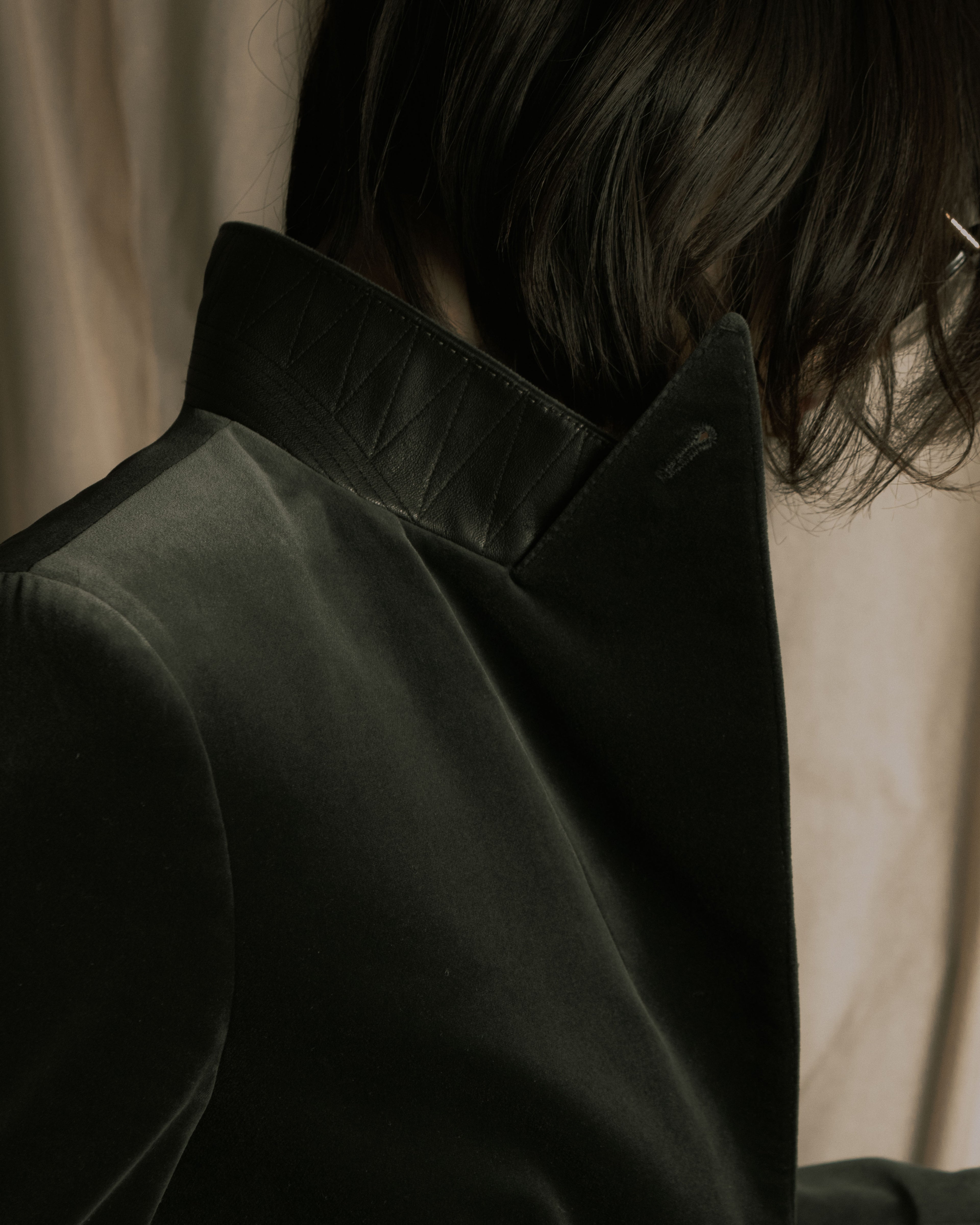 –SPECIAL– "HERMES"
00’s Velvet switchinglamb leather collar special tailored jacket