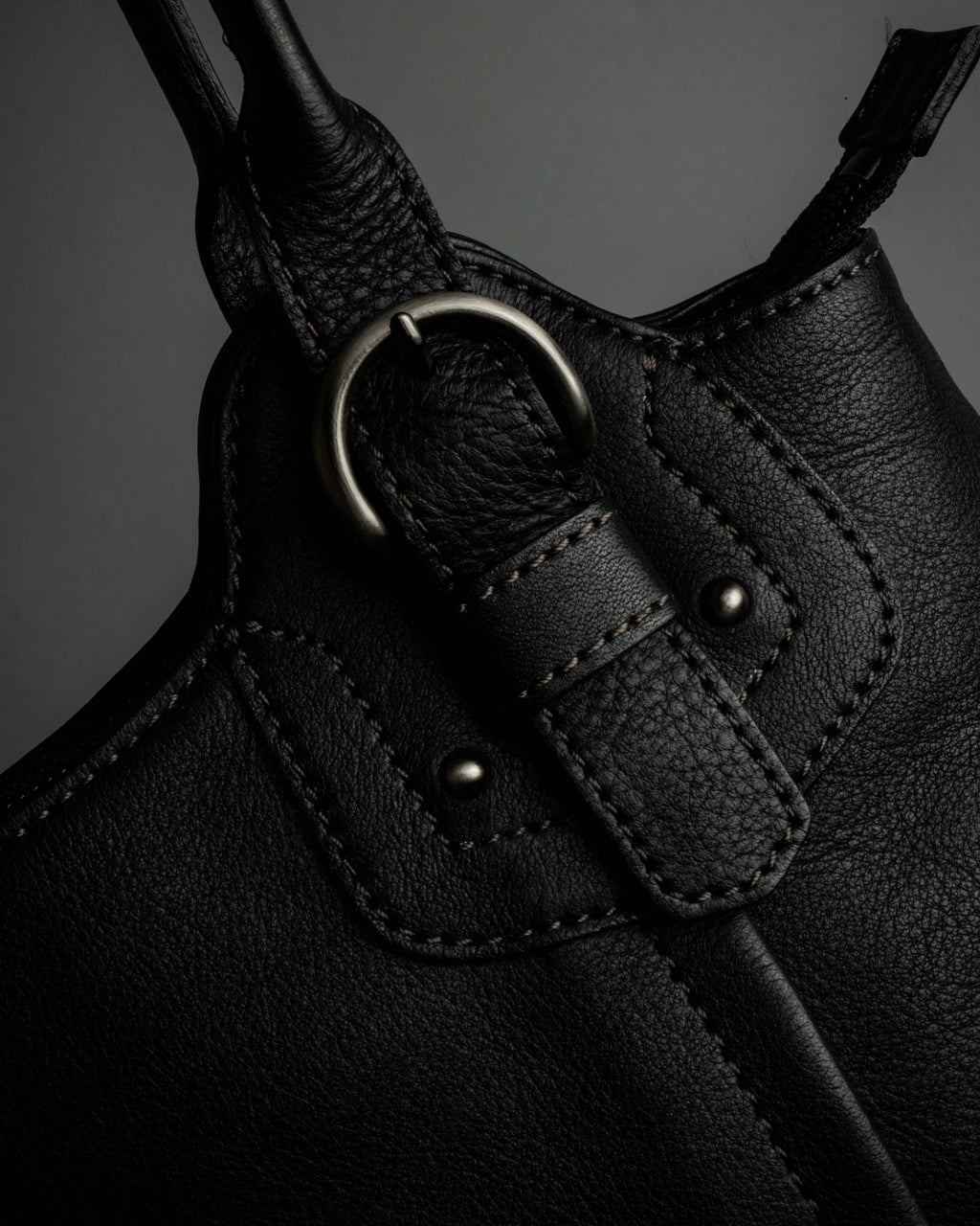 "Mila Schön" Horizontal minimalist metal fittings leather one-handle bag