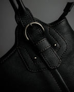 "Mila Schön" Horizontal minimalist metal fittings leather one-handle bag