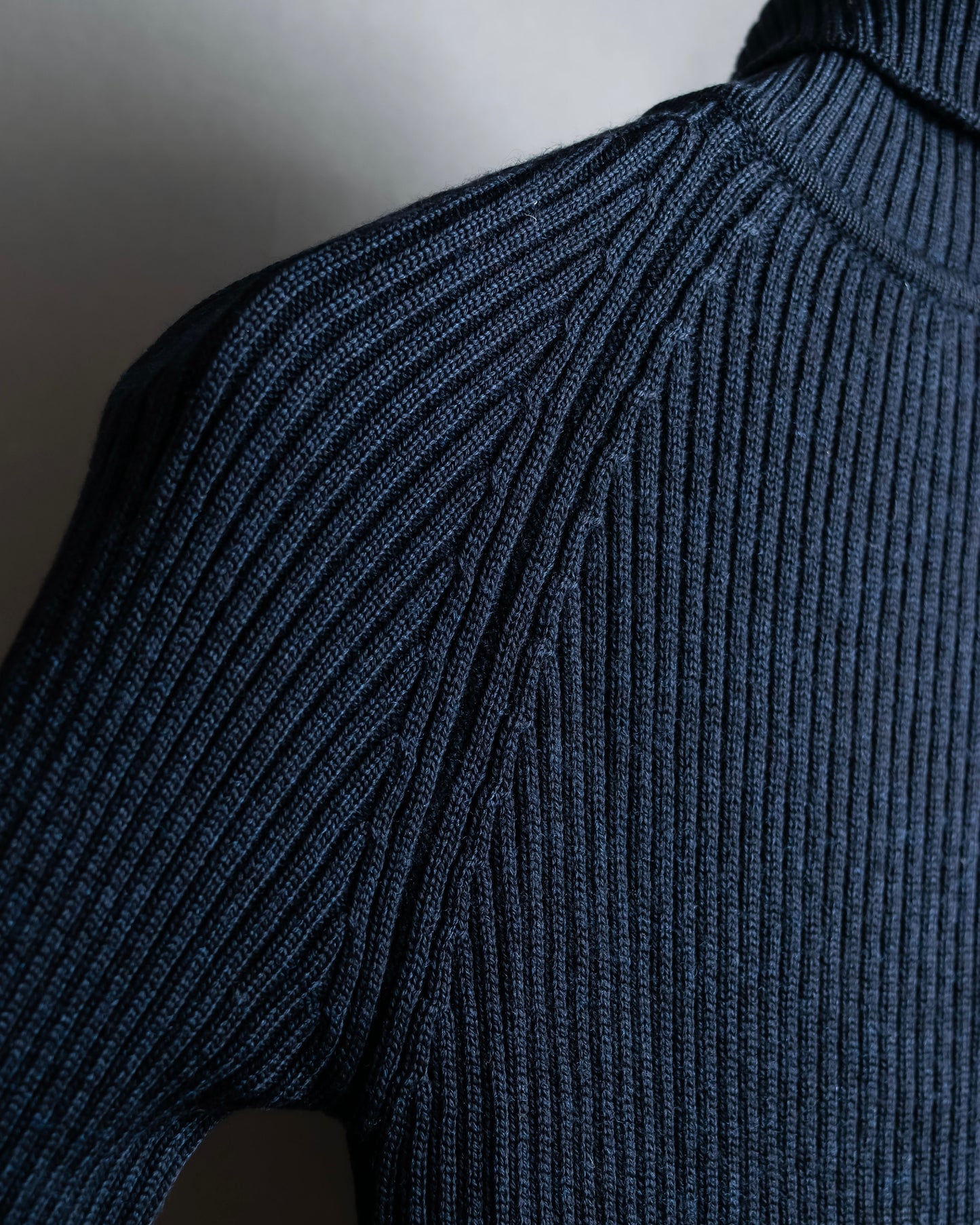 "GUCCI" Ribbed turtleneck fleece wool knit