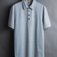 "BURBERRY" Knight logo engraved metal button polo shirt