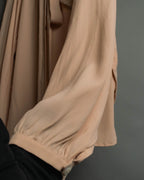 "N°21" 2020's Asymmetric bow tie acetate silk blouse