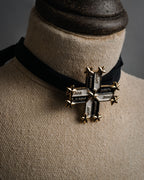 –SPECIAL– “SAINT LAURENT”
2013-2016 Cross star silk ribbon choker