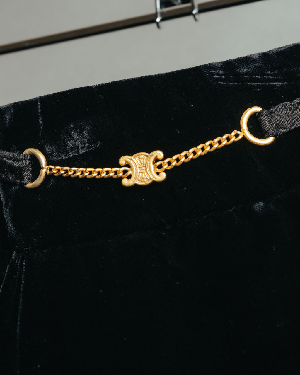 -SPECIAL- “CELINE” 80’s-90’s velvet frilled chain setup