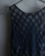 "FENDI" Embroidered check maxi onepiece