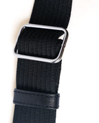 LACOSTE/ “Lenglen” Leather Pleated 2 Way Handbag Black