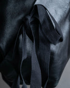 "MARNI" Side ribbon design rounded body leather bag