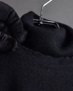 "DIOR" Edith Slimane period double high neck processing knit