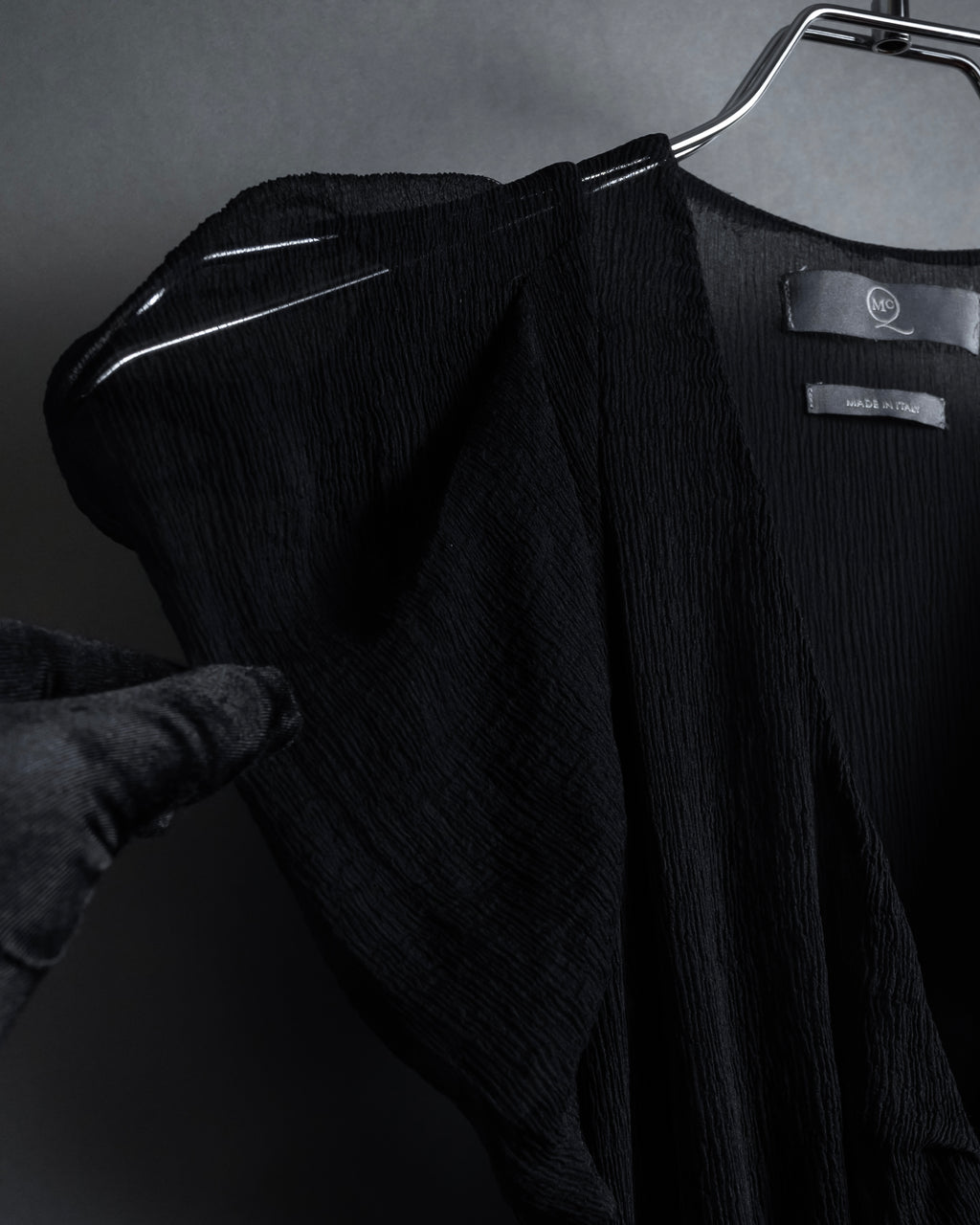 "MCQ Alexander McQueen" 06-10's Puffed sleeve gathered georgette long dress