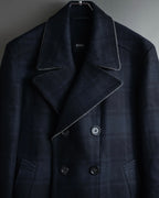 "HUGO BOSS" Double-breasted plaid coat