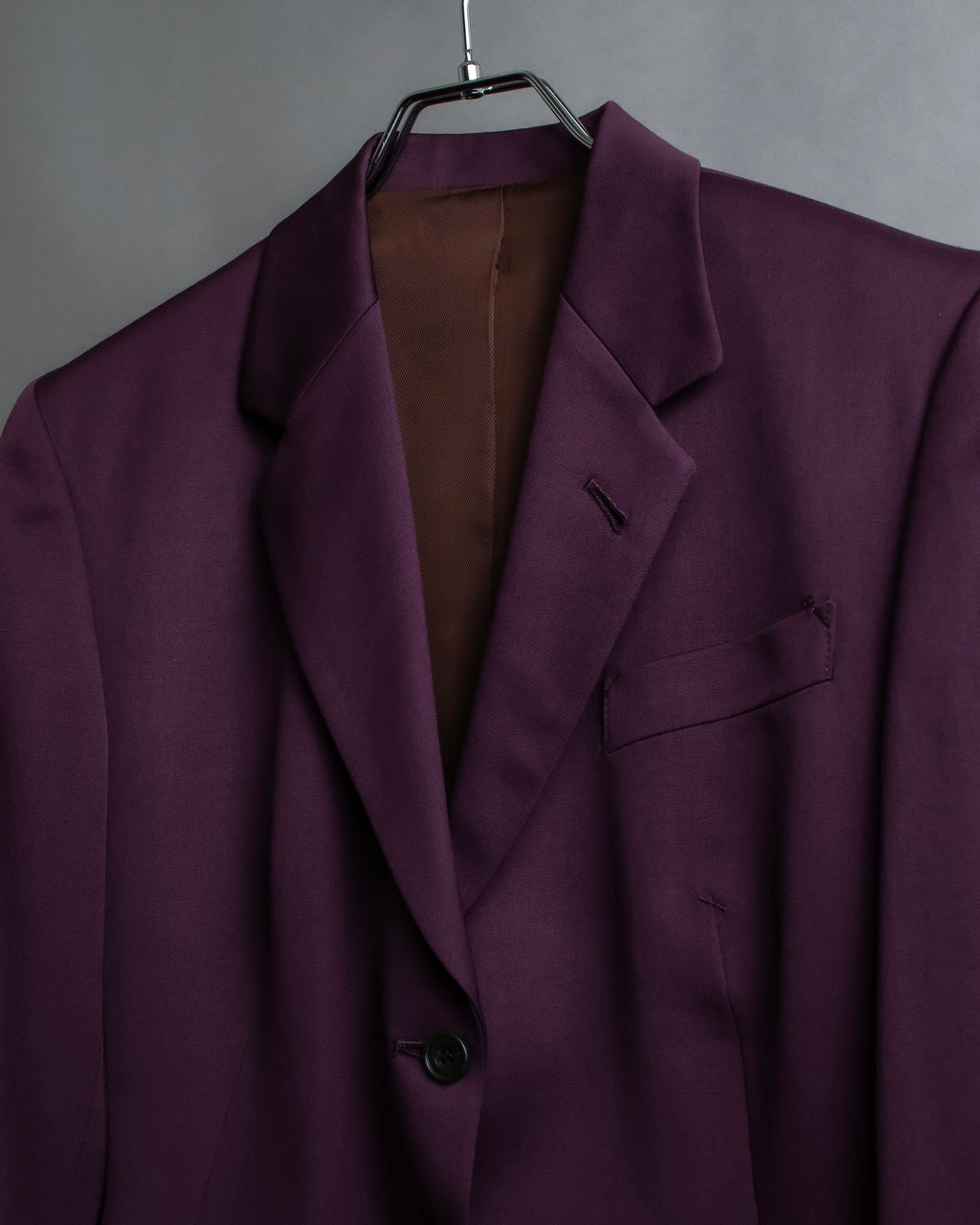 "JEAN PAUL GAULTIER FEMME"
 Beautiful purple color shaped wool tailored jacket