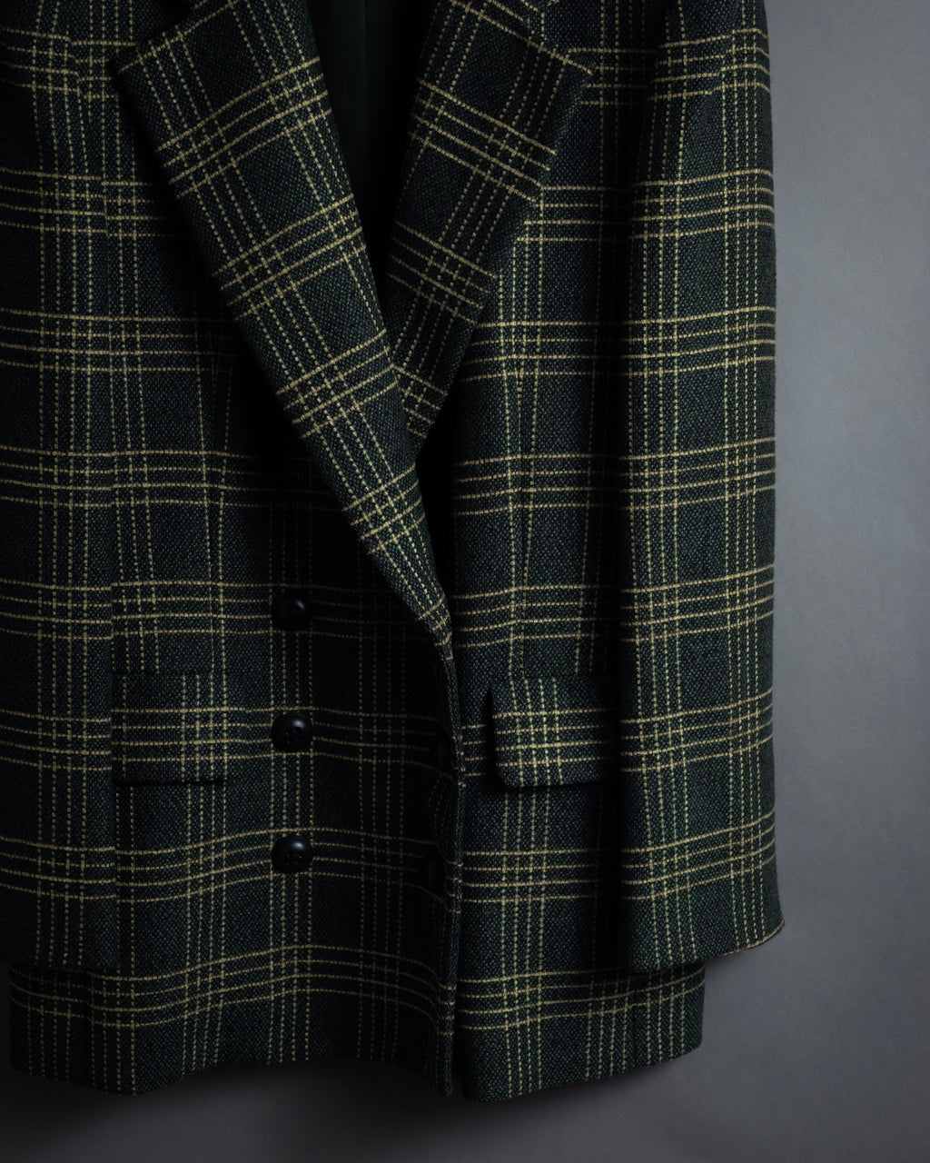 "Christian Dior" Windowpane check tailored jacket