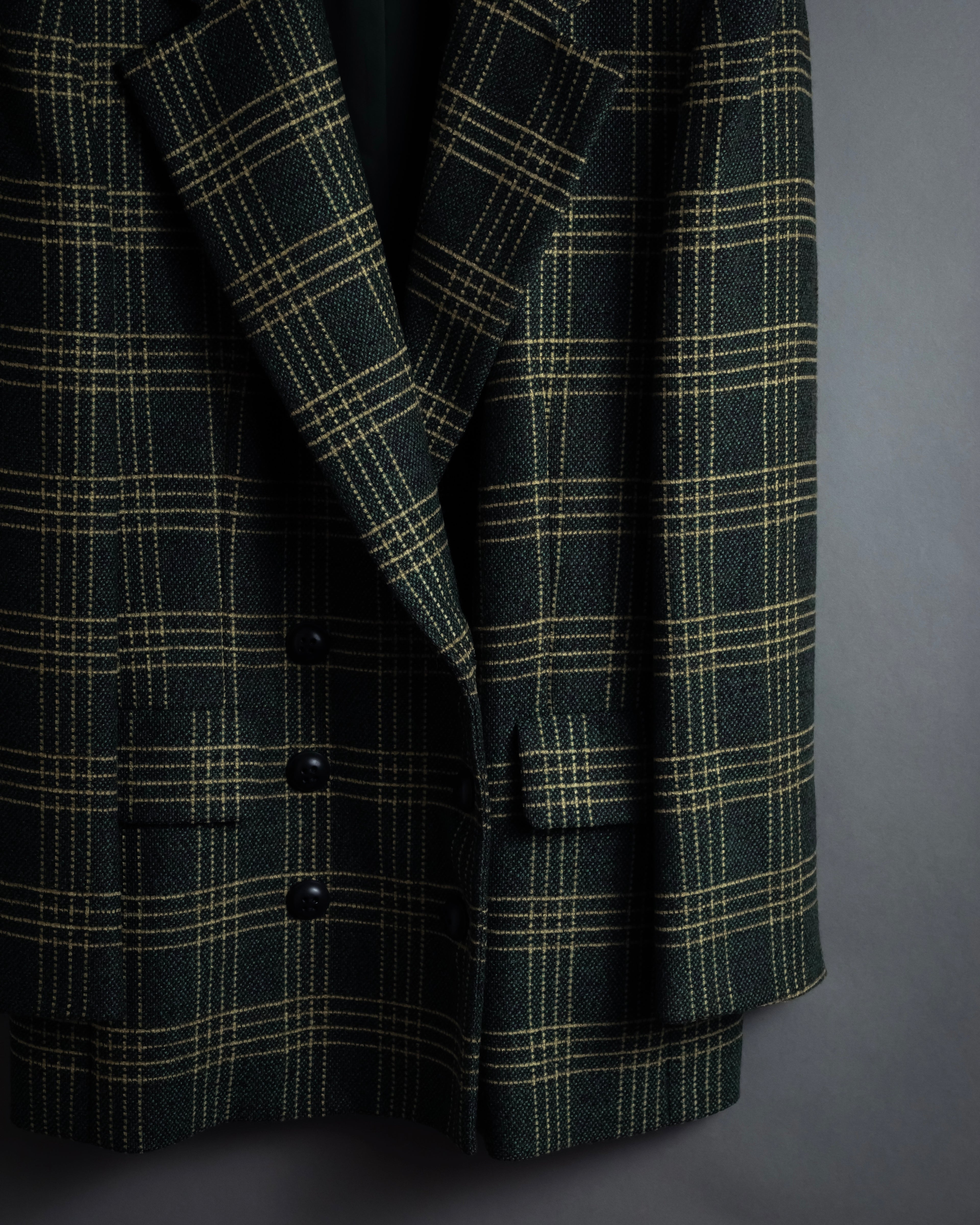 "Christian Dior" Windowpane check tailored jacket