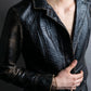 "CHANEL" Crocodile look synthetic leather jacket