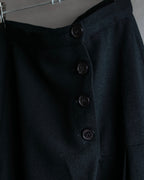 "Christian Dior" Wool draped pleated flared skirt