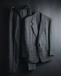 "YVES SAINT LAURENT" 80’s-90’s glen check tailored suit set