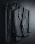 "YVES SAINT LAURENT" 80’s-90’s glen check tailored suit set