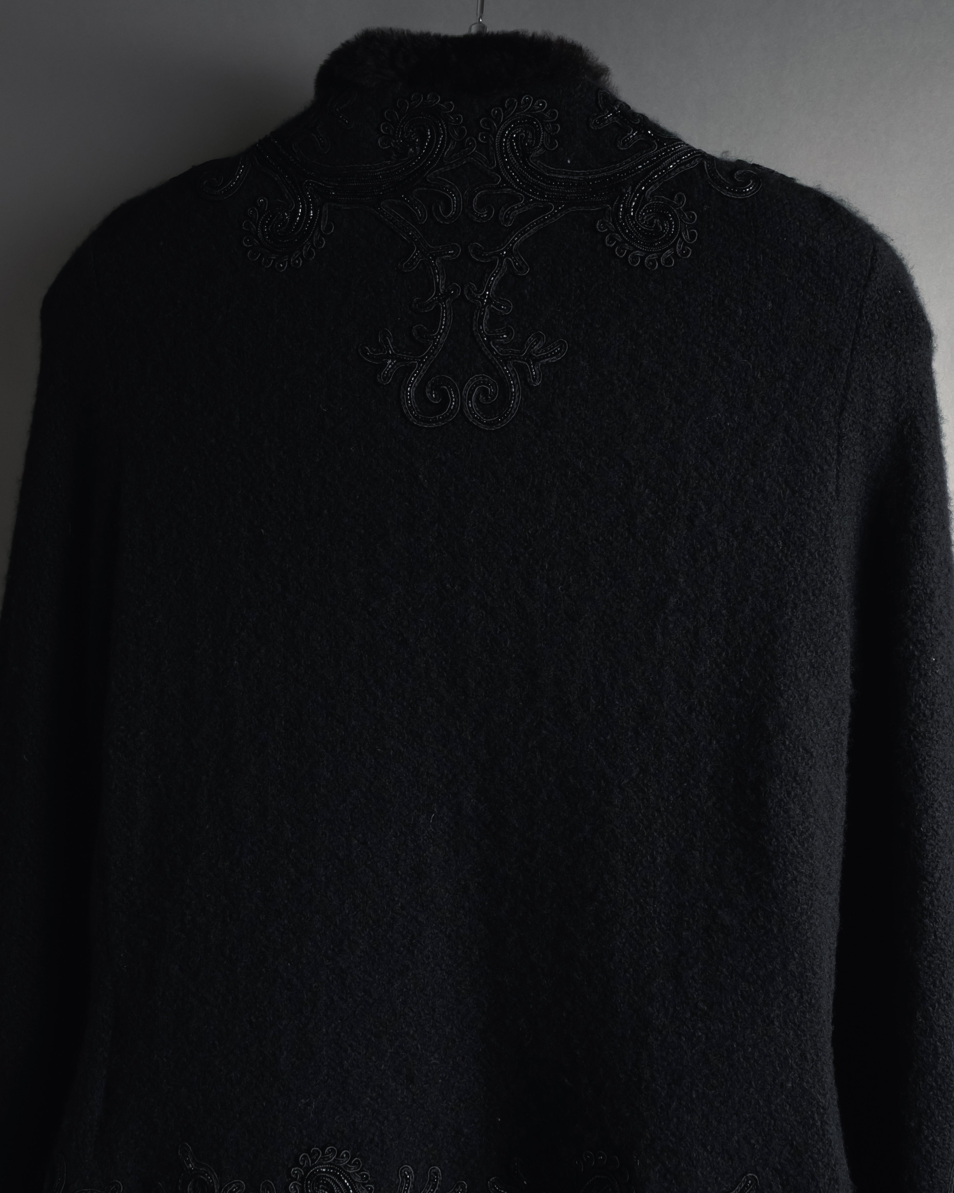 Chaqueta de piel con bordado de cuentas de los años 00 de Ralph Lauren